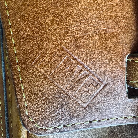 Frye Artisan Rectangle Adjustable Camel Leather Bag Fold Over Adjustable Strap - Picture 16 of 16